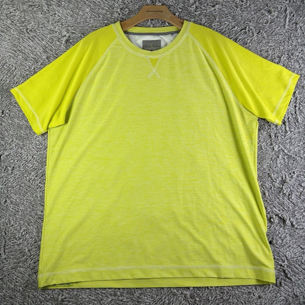 Robert Graham X Active Shirt Mens 2XL Yellow Short Sleeve Activewear Training